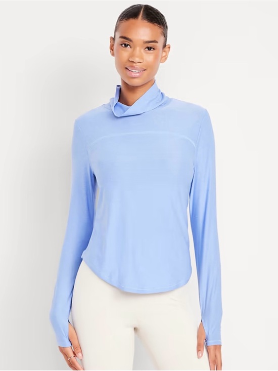 Old Navy Tops - Athletic Light Blue Turtleneck Long Sleeve Top